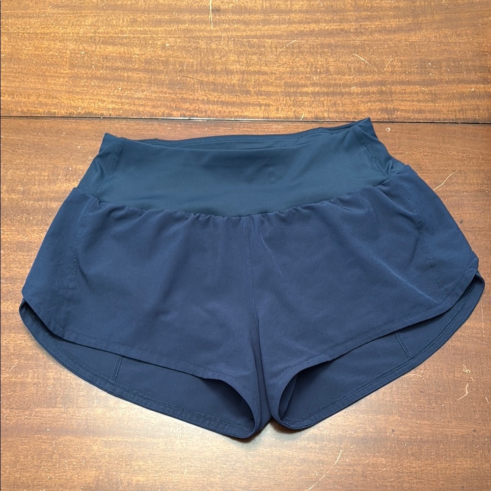 Amazon Essentials Blue Athletic Shorts Relaxed Fit Performance Fabric